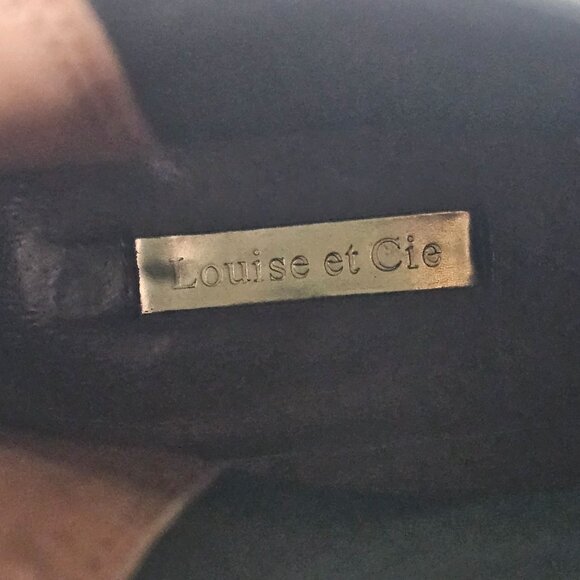 Louise Et Cie Women Pearl Heel Black Boot 6.5 Dk Academia Pearlcore Quiet Luxury - Picture 10 of 16